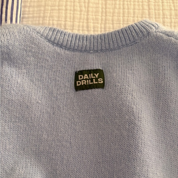 Daily Drills Button Up Sweater Light Blue Size M/L - Picture 6 of 6
